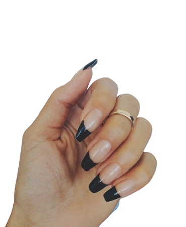 black french tip nails - Google Search