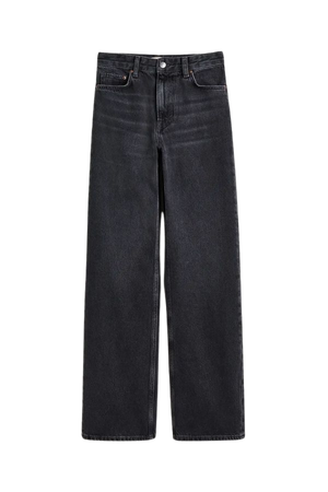 Straight Regular Jeans - Dark gray - Ladies | H&M US