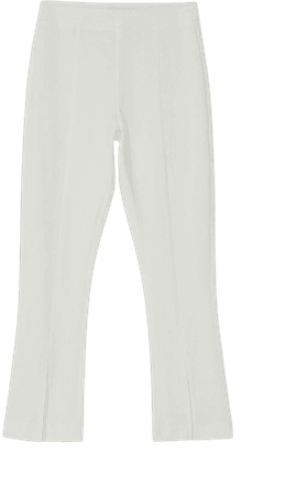 Kick flare split hem pants - New - Woman | Bershka