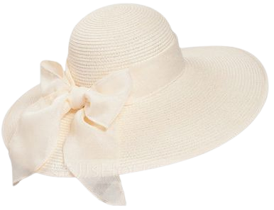 Ladies' Beautiful Rattan Straw With Bowknot Floppy Hat/Straw Hat (196092532) - Hats - JJ's House