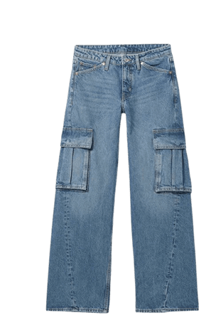 Trouble Denim Cargo Trouser - Honest blue - Jeans - Weekday WW