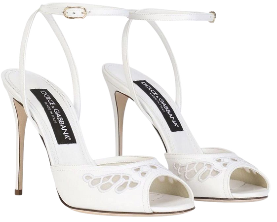 Dolce & Gabbana Broderie Anglaise Sandals - Farfetch