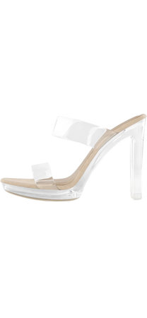 clear heels