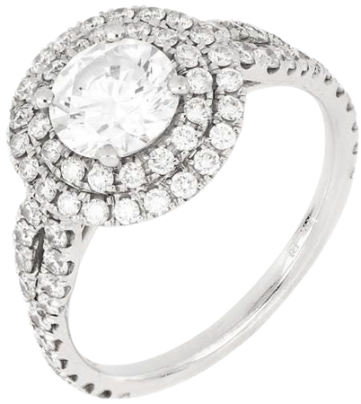 Bony Levy Double Diamond Halo Engagement Ring Setting | Nordstrom