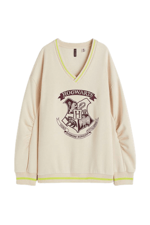 Oversized Sweatshirt - Light beige/Harry Potter - Ladies | H&M US
