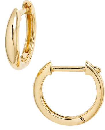 Dome Huggie Hoop Earrings