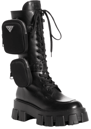Prada Removable Pouch Combat Boot | Nordstrom