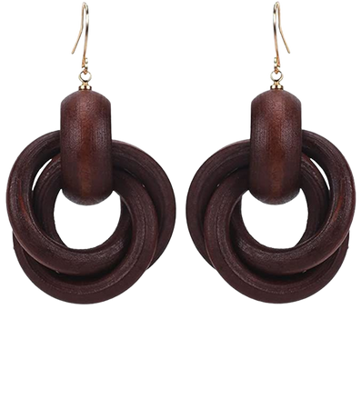 Amazon.com: Wooden Earrings for Women Big Statement Circle Beautiful Hoop Earrings (Brown Tone): Clothing, Shoes & Jewelry