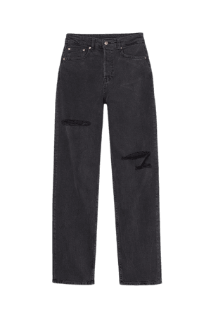 90s Straight High Jeans - Gray-black - Ladies | H&M US
