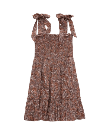 Aerie All Day Printed Smocked Dress