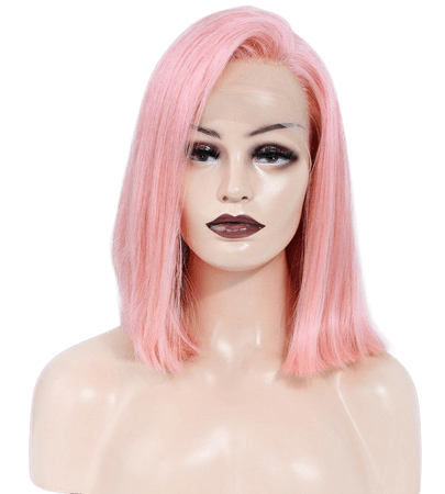Straight Short Pink Wig