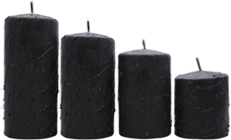 black candles transparent