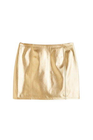 Twill Mini Skirt - Gold-colored - Ladies | H&M US
