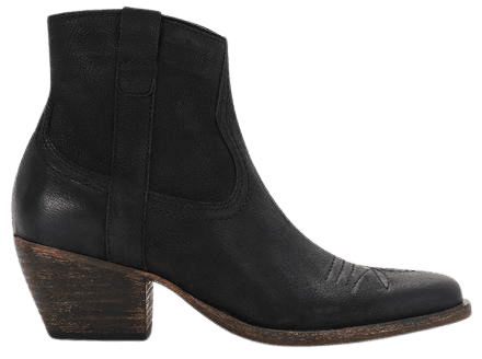 SILMA BOOTIES IN BLACK LEATHER – Dolce Vita