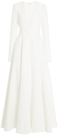 Crepe A-Line Maxi Dress by Carolina Herrera | Moda Operandi