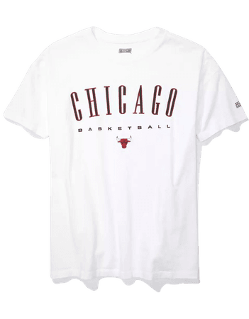 white Tailgate Women's Chicago Bulls Oversized T-Shirt