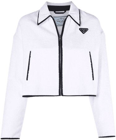 Prada terry cloth logo jacket - FARFETCH