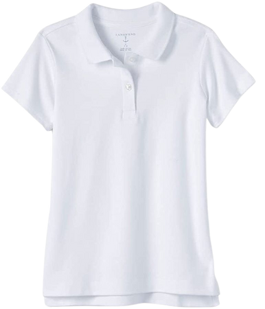 Amazon.com: Lands' End School Uniform Girls Short Sleeve Feminine Fit Interlock Polo Shirt X-Large Ice Pink: Clothing, Shoes & Jewelry