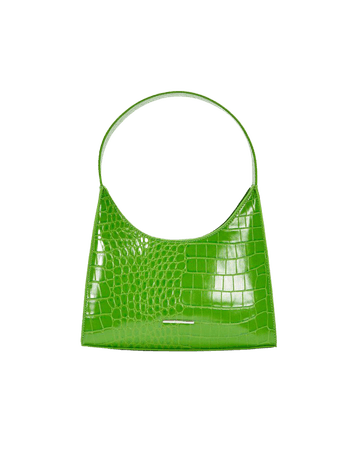 Faux leather mock croc bag with strap - Accessories - Woman | Bershka
