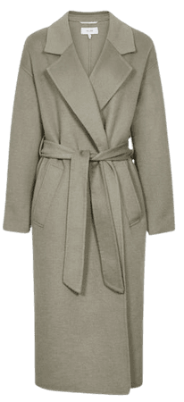 Olive Khaki Wool Blend Oversized Overcoat – REISS