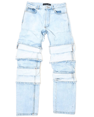 @onego.nyc sur Instagram : Y-Project Stacked Cuff Denim sold on @heroine by @onego.d • The Meme Jeans of 2017 from the minds at Y-Project. The “cuffs” are actually…
