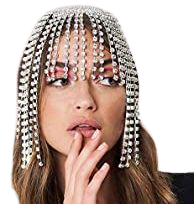 Amazon.com : Earent Tassel Crystal Cap Headpiece Silver Rhinestone Head Chain Roaring 1920s Hair Accessories Belly Dance Flapper Cap Headpieces Bridal Head Jewelry for Women and Girls : Beauty & Personal Care
