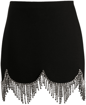 AREA crystal-embellished scallop-edge Skirt - Farfetch