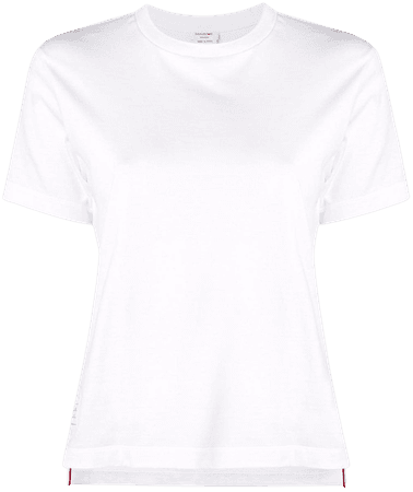 Shop Thom Browne side slits relaxed T-shirt with Express Delivery - FARFETCH