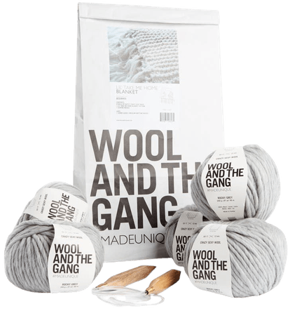 Wool and the Gang Lil' Take Me Home Throw Blanket Knitting Kit | Nordstrom