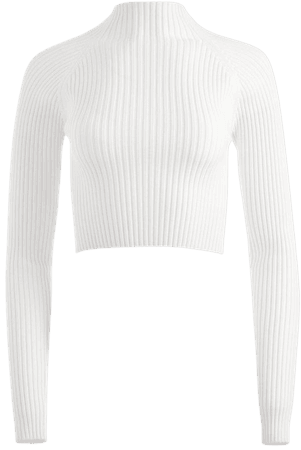 Irena Mock Neck Cropped Pullover | Alice And Olivia