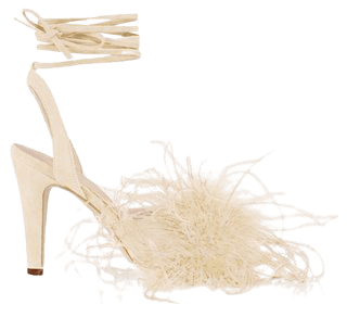 Brother Vellies nude feather pumps