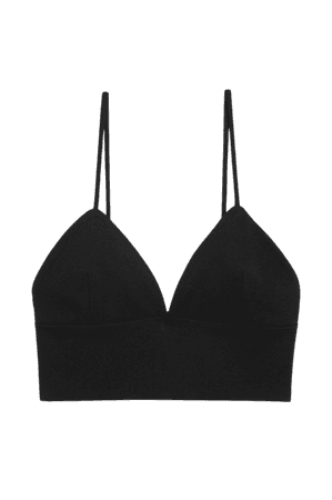 Structured bralette top - Black - Cropped tops - Monki WW