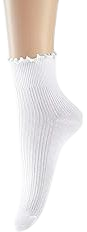 UTTPLL Ruffle Crew Socks Women Turn-Cuff Athletic Aesthetic Lettuce Socks Ladies Thin Lovely Cotton Frilly Boot Ankle Socks White One Size at Amazon Women’s Clothing store