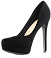 Amazon.com | MARCOREPUBLIC Johannesburg Womens Almond Toe High Heels Platform Shoes Stiletto Dress Pumps - (Black Nubuck) - 6 | Pumps