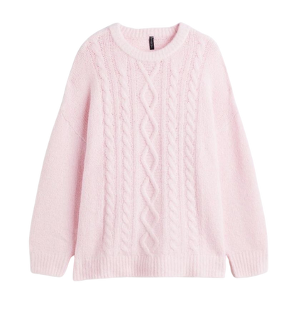 pink knitted sweater