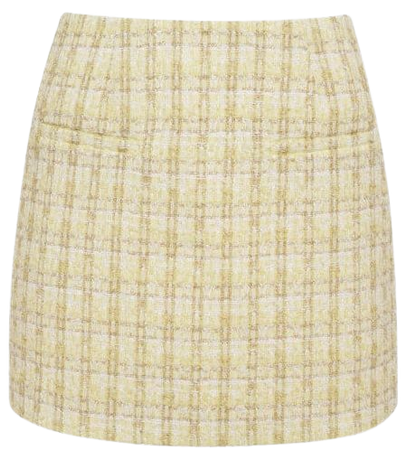 Coco Mini Skirt | Limon Shimmer Tweed – Rumored
