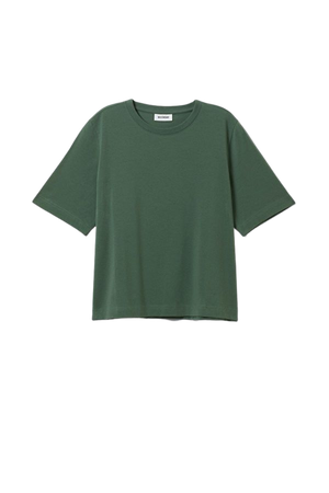 Perfect Boxy T-shirt - Dark Green - Weekday WW