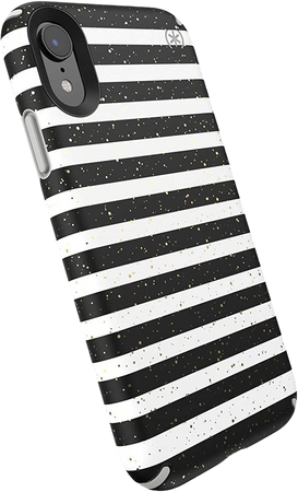 Amazon.com: Speck Presidio Inked iPhone XR Case, Stripe Gold Specks/Marble Grey, 132093-8902, Gray : Everything Else