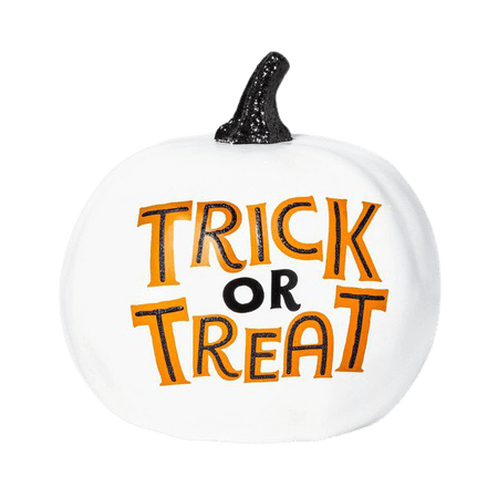 Trick-or-Treat Painted Halloween Pumpkin Small Cream/Orange - Hyde & EEK! Boutique™ : Target