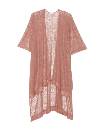 Sole Society Lace Kimono With Fringe | Sole Society Shoes, Bags and Accessories pink