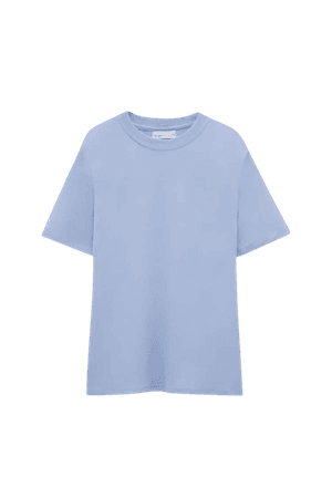 Basic round neck T-shirt - 100% ecologically grown cotton - pull&bear