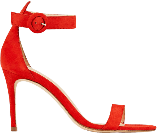 L'Agence Gisele Suede Sandals In Red | INTERMIX®