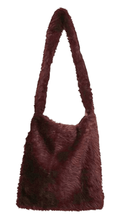 brown fluffy bag