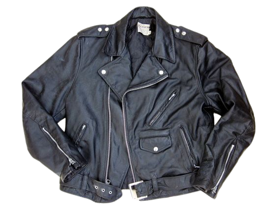 thrift store biker jacket