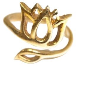 gold lotus flower ring