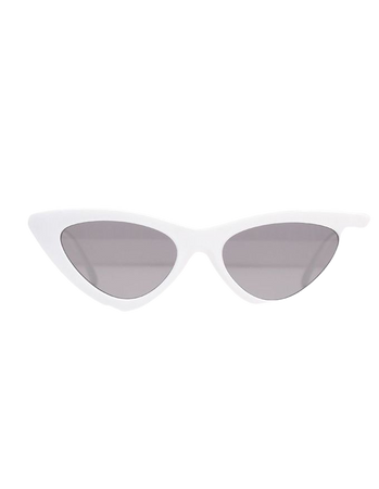 White Retro Cat Eye Sunglasses | Accessories | PrettyLittleThing