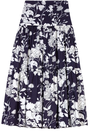 224JIFLORAL Floral print maxi skirt - View All Clothing - Maje.com