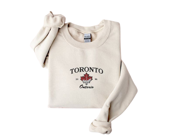 Toronto Embroidered Sweatshirt Canada Sweatshirt Vintage - Etsy Canada