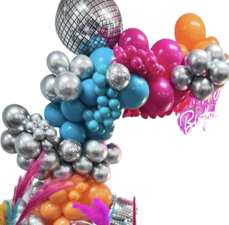balloons neon and disco