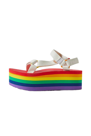 Teva Universal Rainbow Pride Flatform Sandal | Urban Outfitters